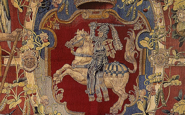 Gobelenas su Ereliu ir Vyčiu