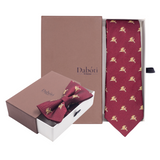 Rinkinys | Burgundiškasis tėčio kaklaraiščio ir sūnaus peteliškės rinkinys 2