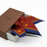 Pocket square | Burgundy with silver Vytis