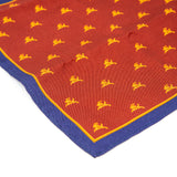 Pocket square | Burgundy with silver Vytis