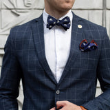 Bow tie | Navy blue with silver Vytis