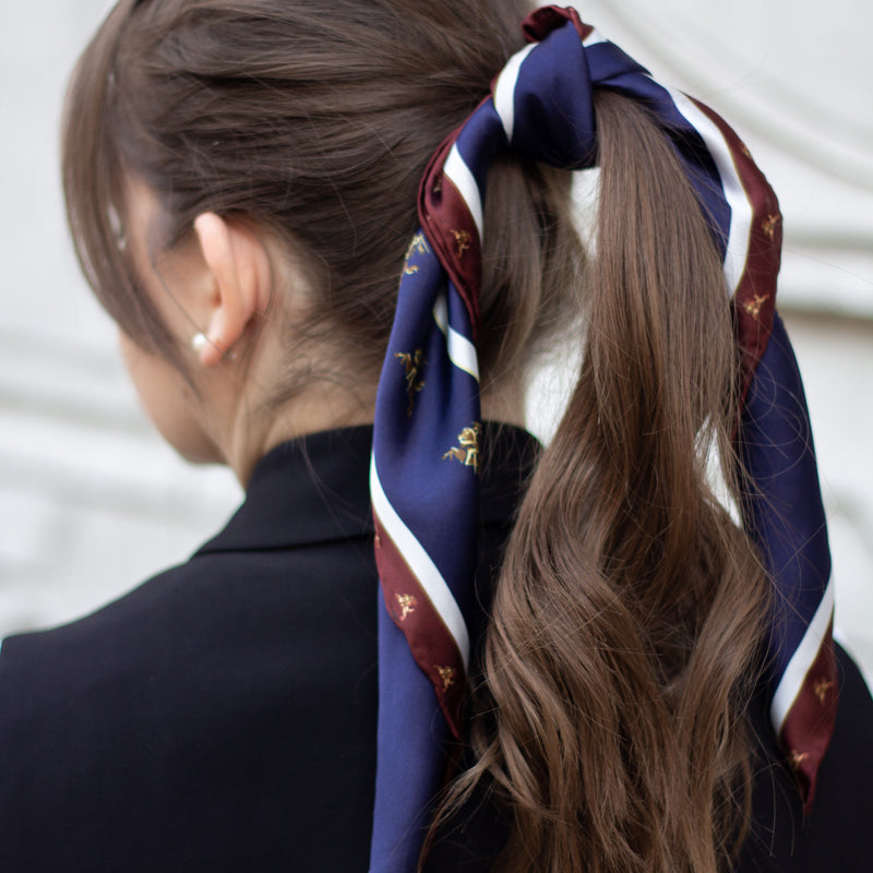 Scarf | Navy blue with Vytis