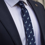 Kaklaraištis | Tamsiai mėlynas su baltu Geležiniu vilku
