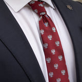 Tie | Burgundy with Polish white Eagle