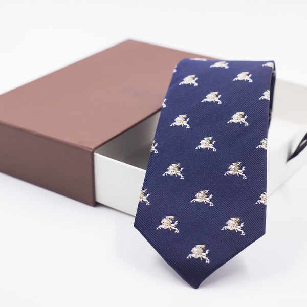 Kaklaraištis | Tamsiai mėlynas su baltu Vyčiu