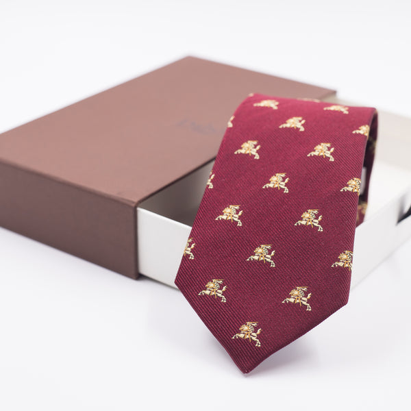 Kaklaraištis | Burgundiškasis su auksiniu Vyčiu