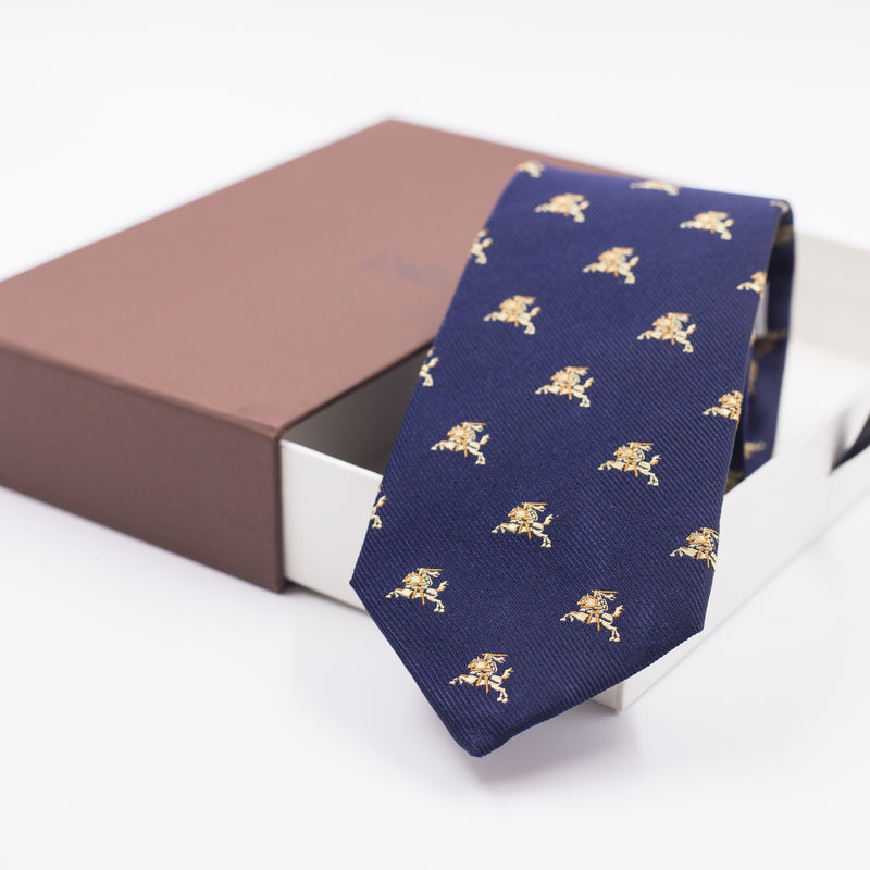 Kaklaraištis | Tamsiai mėlynas su auksiniu Vyčiu