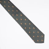 Tie | Olive green with Vytis on a brown horse