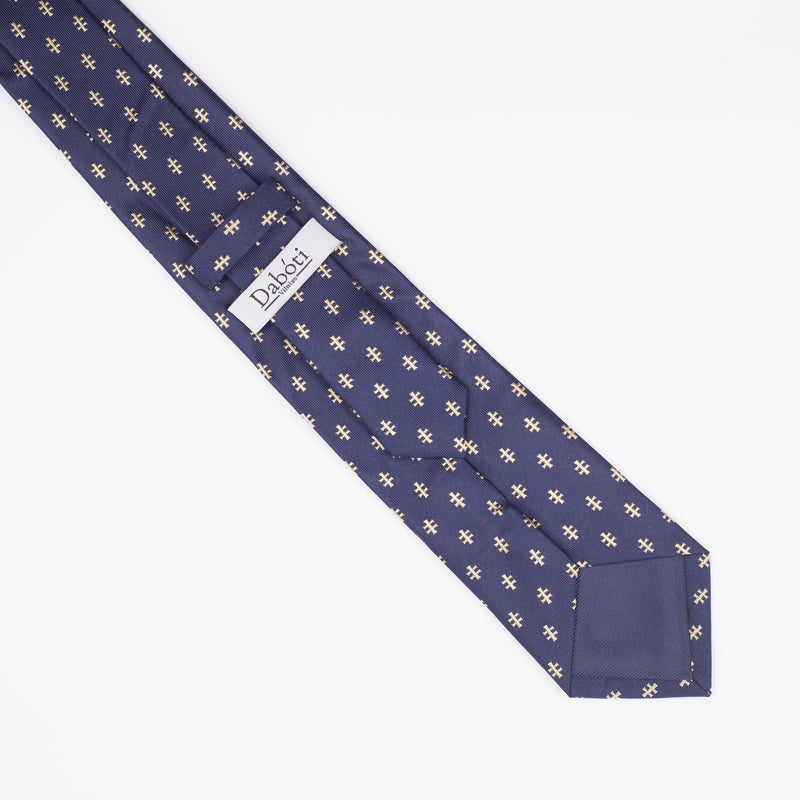 Tie | Navy blue with the Double Cross