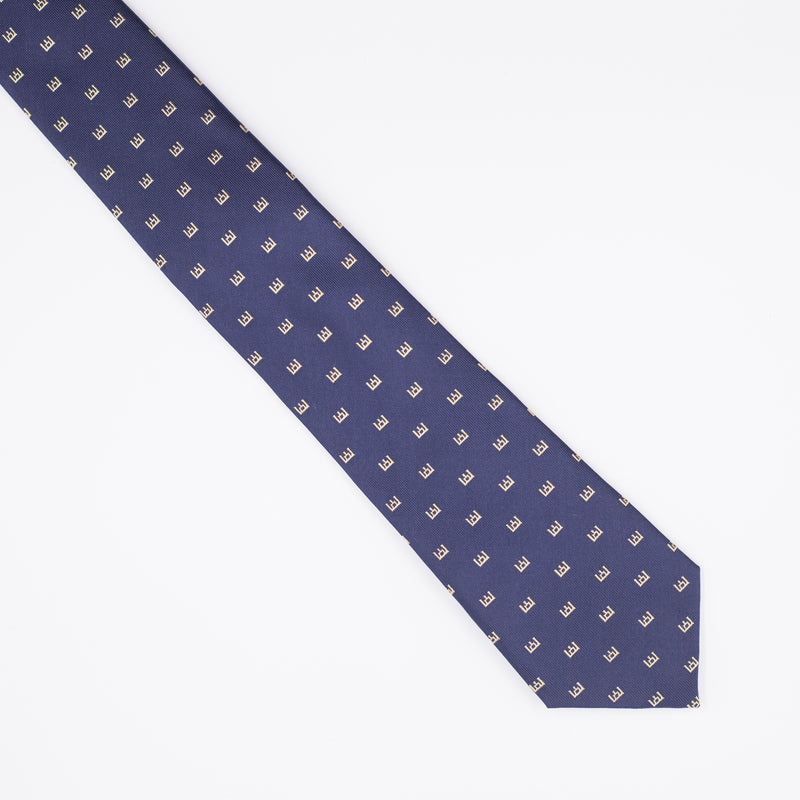 Tie| Navy blue with Gediminas columns