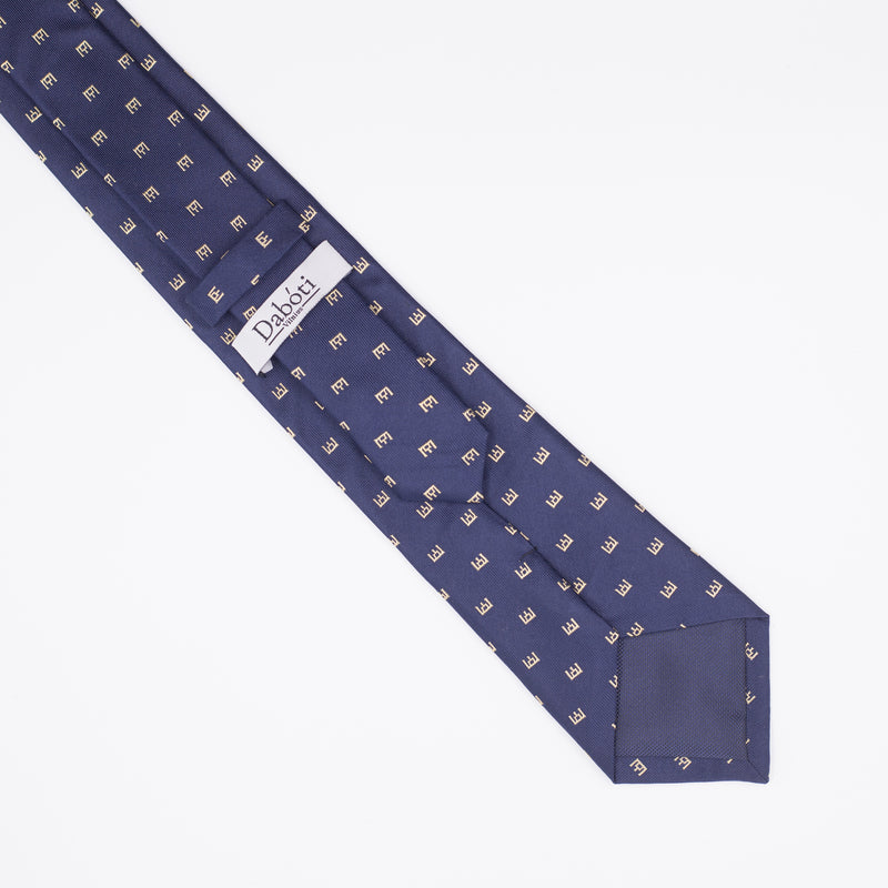 Tie| Navy blue with Gediminas columns