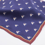 Pocket square | Navy blue with silver Vytis