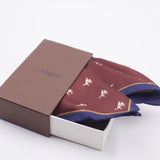 Pocket square | Burgundy with silver Vytis