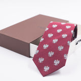 Tie | Burgundy with Polish white Eagle